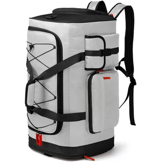 TAIHOYIN Reisetasche Herren 70L Große Sporttasche Weekender Rucksack mit Schuhfach Wasserdicht Trainingstasche Damen Übernachtung Travel Gym Tasche für Reisen, Camping, Fitness, Grau