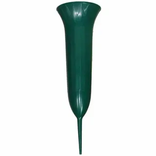 PP-PLASTIC GmbH & Co Dekovase H.G. 50-21-03 Grabvase 21 cm, 0,3 L, Durchmesser 90 mm, anthrazit grün