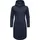 Leichter Sweat Übergangsmantel lang windabweisend mit Kapuze Navy Gr XS XS