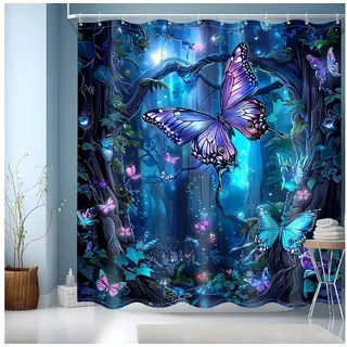luxuskollektion Duschvorhang 180 x 200 cm blau