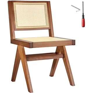 Tectake Holzstuhl Lissy Eiche dunkel