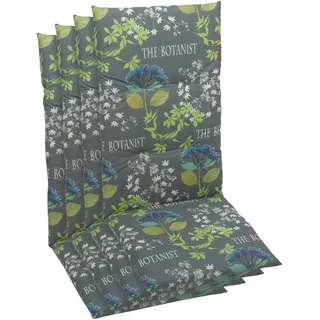 KONIFERA Hochlehnerauflage, (Spar-Set, 4 St), The Botanist grau - Maße BxLxH ca.: 48 cm x 118 cm x 5 cm grau