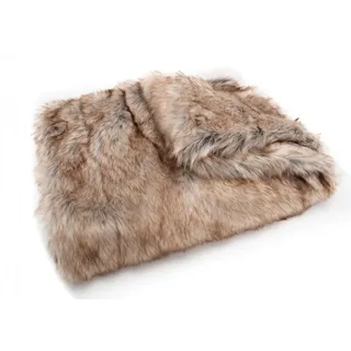 Plaid Oslo taupe 130x170 cm - Braun Rechteck Polyester Amadeus 130x2 cm
