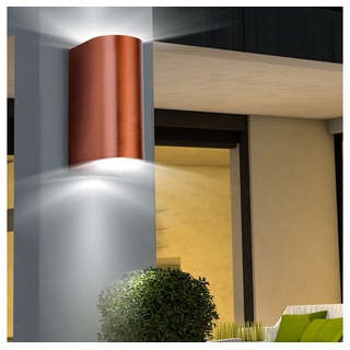 etc-shop Außen-Wandleuchte, LED Wand Spot Strahler Lampe Leuchte Beleuchtung Sensor UP DOWN ALU- 6.5 cm x 9.4 cm x 14.5 cm