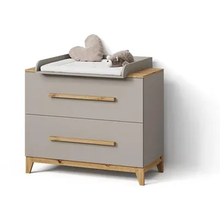 livinity® Wickelkommode Mailo Cashmere/Artisan mit 2 Schubladen