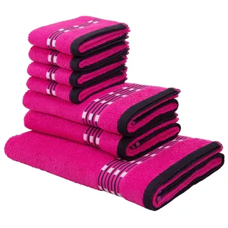 OTTO home Jonnie Handtuchset 7-tlg. rosa
