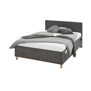 Meise Möbel Polsterbett Cool 140 x 200 cm anthrazit ohne Lattenrost