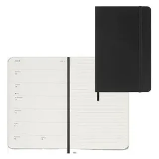 Moleskine Taschenkalender Pocket, Jahr 2025/26, 1 Woche auf 2 Seiten, Softcover, englisch, A6