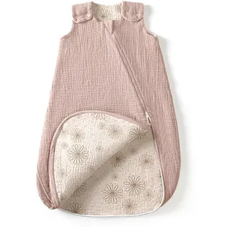 lulumoon Baby Schlafsack für 3-9 Monate: Musselin Schlafsack Baby für Jungen und Mädchen - Baumwolle Babyschlafsack für 70cm Ganzjahres Kinderzimmer