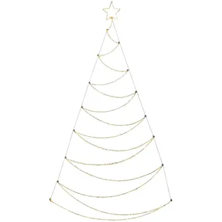 Konstsmide Weihnachtsbaum Metall mit 420 Bernsteinfarbenen LEDs für Innen Weiß