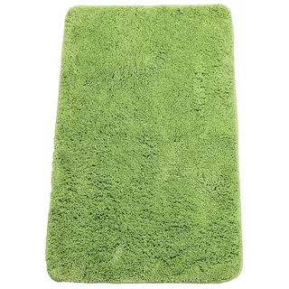 Brandsseller Badezimmerteppich 60x90 cm Badvorleger Badematte Badteppich rechteckig Chenille rutschfest saugstark maschinenwaschbar - Grün
