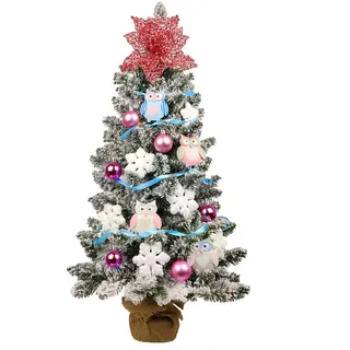 Laalu Weihnachtsbaum, Weiß, Blau, Rosa, Kunststoff, Tanne, 60 cm, Dekoration, Weihnachtsdekoration, Weihnachtsbäume & Zubehör
