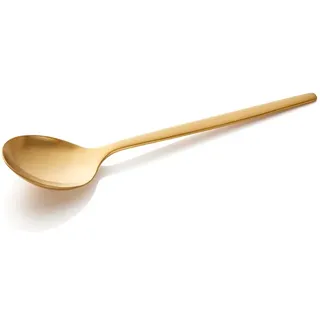 24x Suppenlöffel ALEX GOLD, mit gold, matte PVD Beschichtung, 18 cm, Chromnickelstahl 18/10