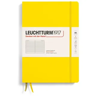 Leuchtturm1917 366170 Notizbuch Composition (B5), Hardcover, 219 nummerierte Seiten, Zitrone, Liniert