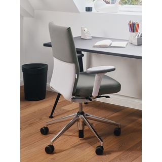 Vitra Bürodrehstuhl ID Soft Sitz und Rücken Stoff sierragrau, Designer Antonio Citterio, 90-108x70x52-76 cm