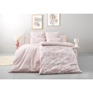 OTTO home Nordby Seersucker Rosa 135 x 200 cm + 2 x 80 x 80 cm