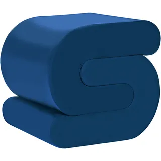 Beliani Pouf Arcadia Stoff 45 x 48 x 50 cm Marineblau