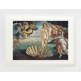 1art1 Bild mit Rahmen Sandro Botticelli - Die Geburt Der Venus, 1483-1485 40 cm x 30 cm