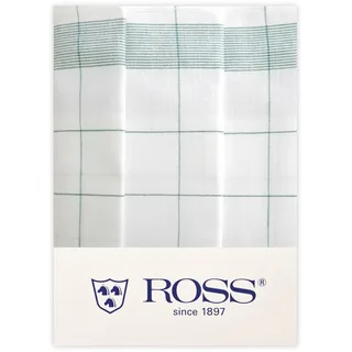 Ross 3er Pack Zwirn Halbleinen Geschirrtücher Fadenkaro 50x70 cm | grün - grün