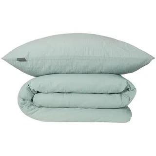 SCHIESSER Laura Uni Hellpetrol 135 x 200 cm + 80 x 80 cm