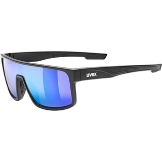 uvex LGL 51 - Sonnenbrille für Damen und Herren - verspiegelt - Filterkategorie 3 - black matt/green - one size
