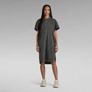 Overdyed Loose T-Shirt Kleid - Schwarz - Damen - M