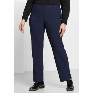 Stretch-Hose SHEEGO "Große Größen" Gr. 116, Langgrößen, blau (marine) Damen Hosen Stretch-Hosen mit schmalem Bund