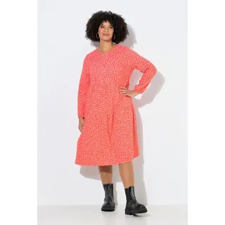 Angel of Style Jerseykleid Midikleid A-Linie Musselin Leomuster orange 48