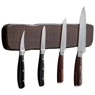 holz4home La Madera Messerleiste, magnetisch | Eiche, dunkel | 42 x 9 x 2,5cm