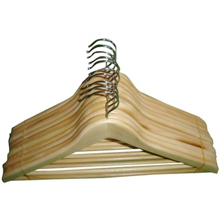 Nölle Kleiderbügel, Konfektionsbügel mit Steg gewinkelt aus Holz