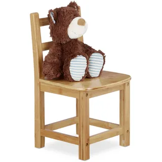 Relaxdays Kinderstuhl Rustico 50 x 28,5 x 28 cm Bambus lackiert natur