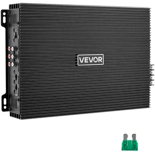 Vevor Autoverstärker 4-Kanal, Endstufe Klasse AB Überbrückbar, Max. 4 x 200 W an 4 Ohm / 4 x 400 W an 2 Ohm, Hochleistungsverstärker für SUVs Pickups Geländewagen Mehrkanal-Audioverstärker