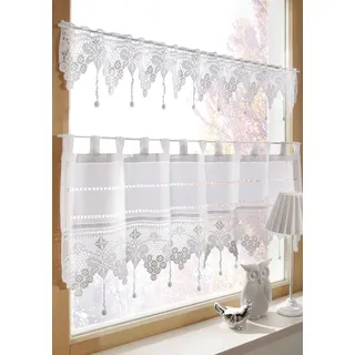 HOSSNER - ART OF HOME DECO Querbehang "Matterhorn", weiß, B:120cm H:50cm, Baumwolle, HOSSNER - ART OF HOME DECO, Gardinen, HxB: 50x120