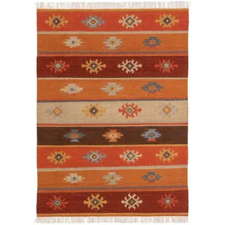 Teppich Zohra, benuta, rechteckig, Höhe: 5 mm, Kunstfaser, Berber, Ethno-Style, Wohnzimmer bunt 70 cm x 140 cm x 5 mm