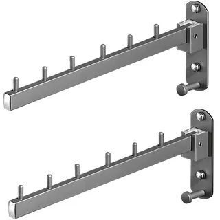 DONGKER Kleiderlüfter, 2 Stuck Platzsparende Kleiderstange, 15kg Tragkraft, Klappbar Wand Kleiderständer Wandhaken Klapphaken für Balkon Badezimmer Waschküche