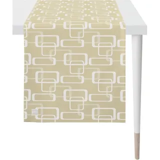 APELT Tischläufer 3966 Outdoor, Sommerdeko, Sommer (1-tlg), Jacquardgewebe beige