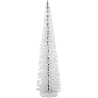 Dekobaum Glitzer 45 cm - weißer  Deko Tannenbaum - großer Metall Weihnachtsbaum