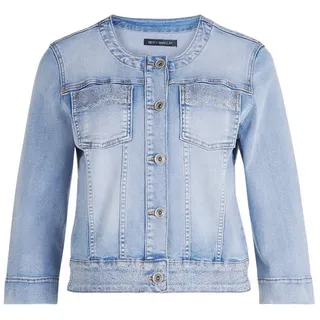Betty Barclay Jeansjacke mit Strasssteinbesatz, Jeansblau, 42