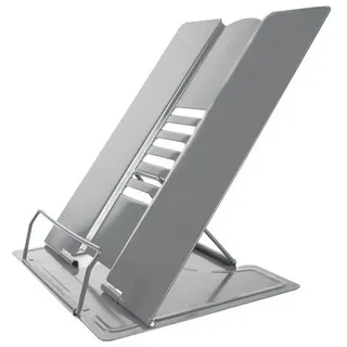 Intirilife Buchständer Metall 21 x 16,5 x 20,3 cm Grau 1 St.