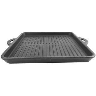 GARDINGER Grillplatte Grillplatte Guss für einflammige Universal-Kartuschen Kocher (1-St) schwarz