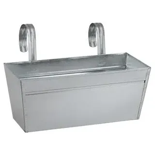Dehner Zink-Blumenkasten, ca. B40/H16/T17 cm, Silber