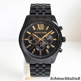 Michael Kors MK8603 Lexington Uhr Herren Edelstahl Schwarz NEU OVP