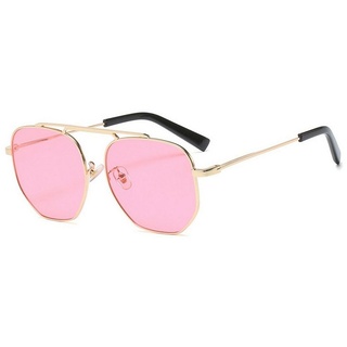 FIDDY Sonnenbrille Polarisierte Sonnenbrille Damen Herren Polarisierte Pilotenbrille (1-St) Modische Sonnenbrille für Damen, trendige Autobrille rosa