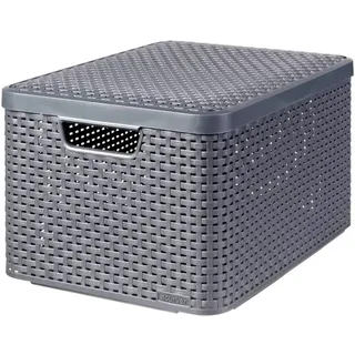 Curver Aufbewahrungsbox Style L mit Deckel anthrazit 3 St.