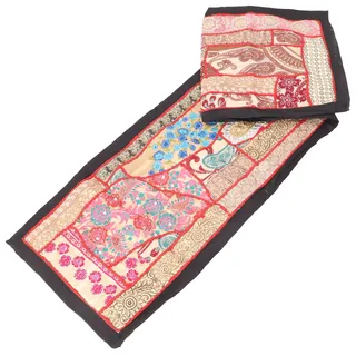Guru-Shop Wandteppich Orientalischer Tischläufer, Wandbehang,.., Höhe: 35 mm bunt 150 cm x 35 mm