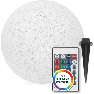 EasyMaxx Solarleuchte Kunststoff 30 cm inkl. Fernbedienung grau/weiß