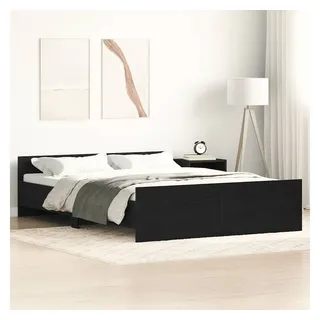 vidaXL Bettgestell 120 x 200 cm Schwarz