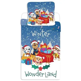 PAW PATROL Bettwäsche Baumwolle Kinderbettwäsche 140x200 + 70x90 Weihnachten