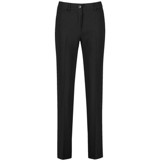 GERRY WEBER 5-Pocket-Hose Schlichte Hose mit Bügelfalten schwarz 48