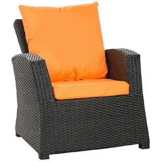 Kissen für Gartensessel, weich und bequem, ideal für Rattan-Möbel, Relaxstühle und Outdoor-Sofas – Sitz- und Rückenpolster (Orange)